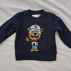 NWOT Boys Guess bear sweatshirt 6/9 months‎